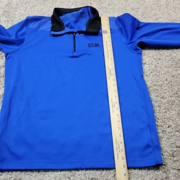 Nike Golf Pullover Mens Large Blue Black Dri Fit Standard Fit Dole Logo - Picture 6 of 8